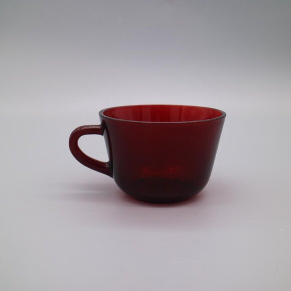 Vintage Anchor Hocking Tea/Coffee Cups Royal Ruby Red Glass (Set of 4) - Picture 2 of 7